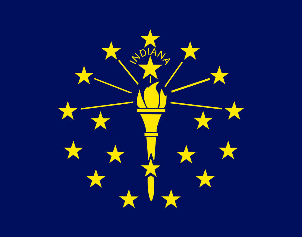 Indiana State Flag Print
