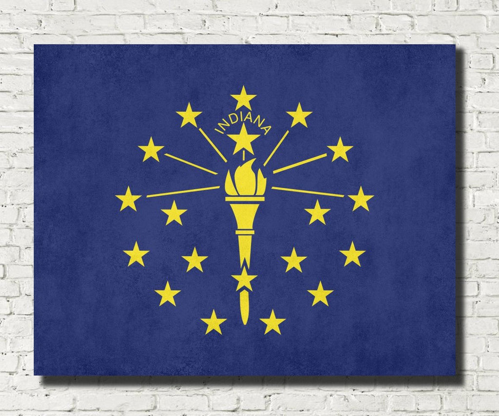 Indiana State Flag Print
