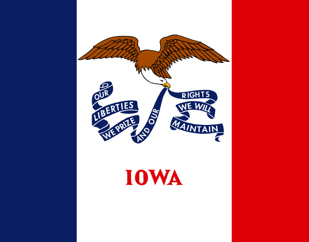 Iowa State Flag Print