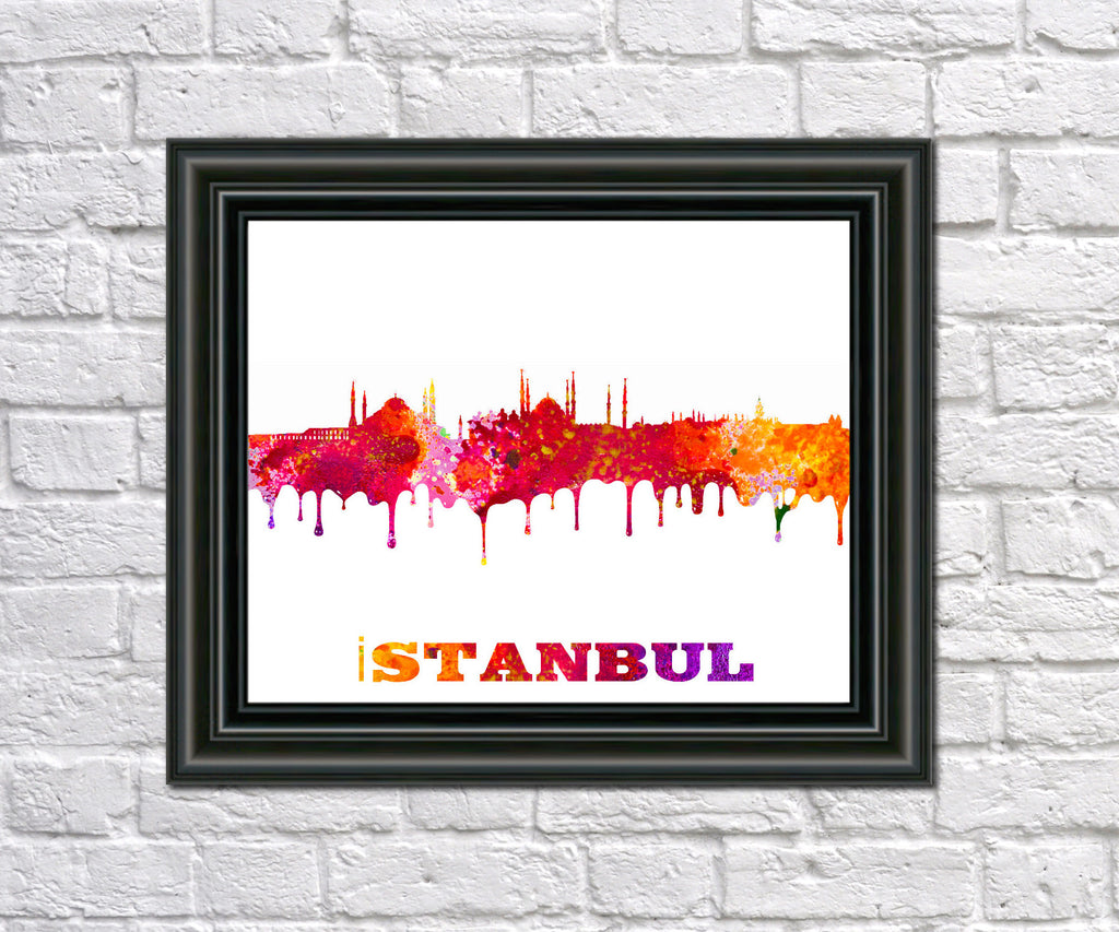 Istanbul City Skyline Print Wall Art Poster Turkey - OnTrendAndFab