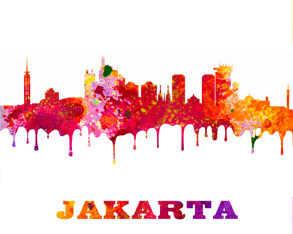 Jakarta City Skyline Print Wall Art Poster Indonesia - OnTrendAndFab