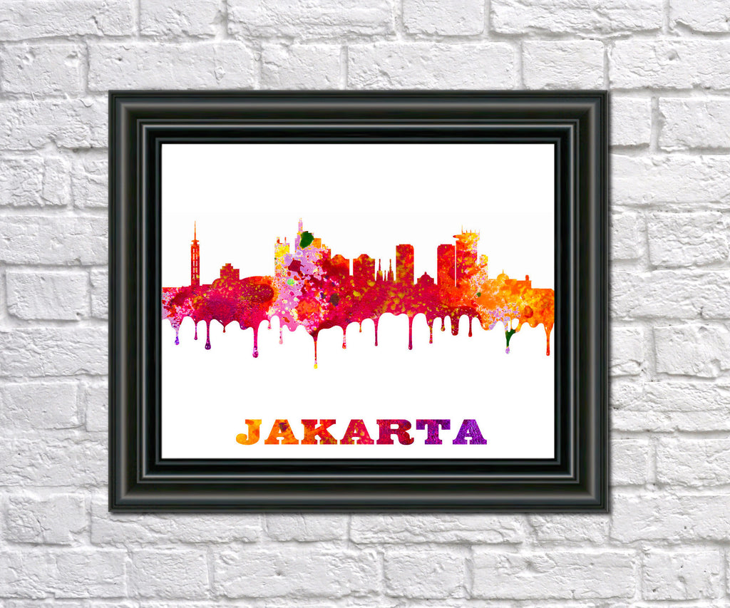 Jakarta City Skyline Print Wall Art Poster Indonesia - OnTrendAndFab