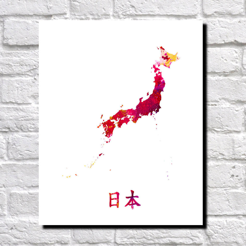Japan Map Print Outline Wall Map of Japan