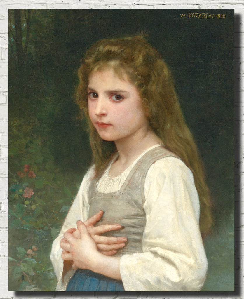 William-Adolphe Bouguereau, Fine Art Print : Jeanne Young Girl Portrait