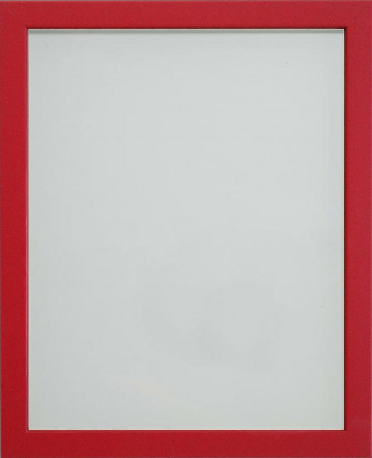 Red painted picture frame