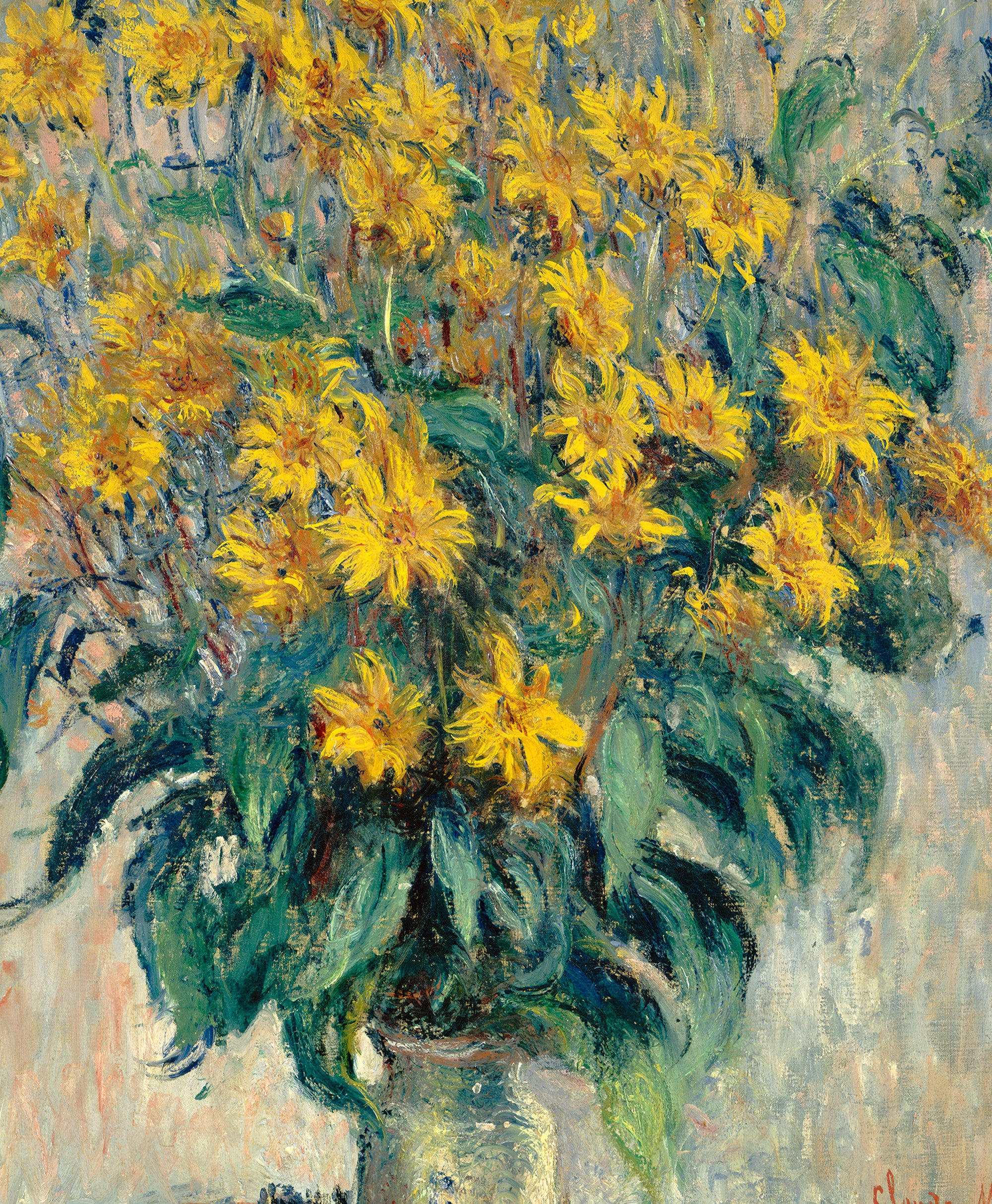 Claude Monet Fine Art Print, Jerusalem Artichoke Flowers