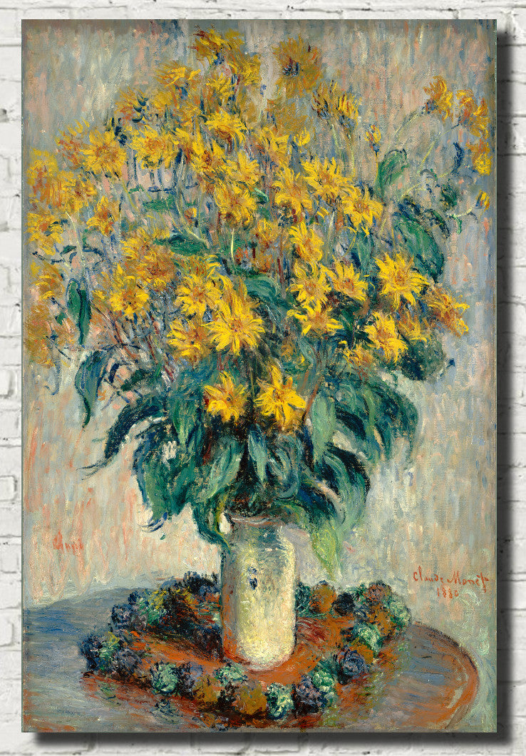 Claude Monet Fine Art Print, Jerusalem Artichoke Flowers