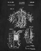 Jetpack Blueprint Jet Pack Patent Print Flying Wall Art Poster - OnTrendAndFab