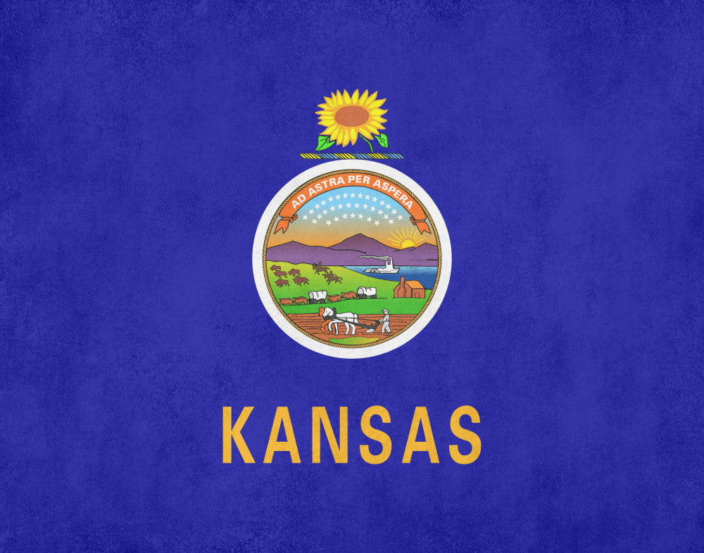 Kansas State Flag Print