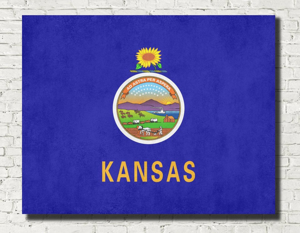 Kansas State Flag Print