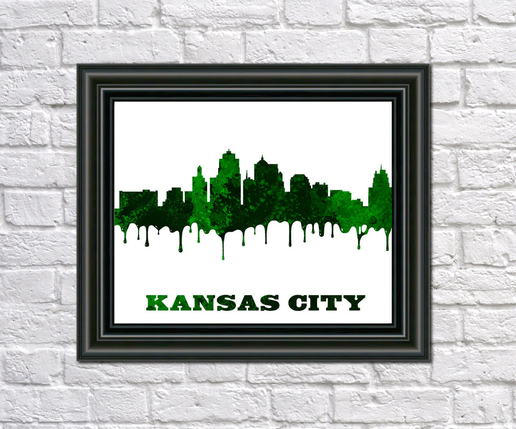 Kansas City Skyline Print Wall Art Poster Missouri - OnTrendAndFab
