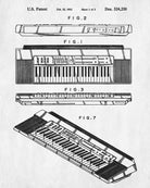 Keyboard Patent Print Music Wall Art Musician Poster