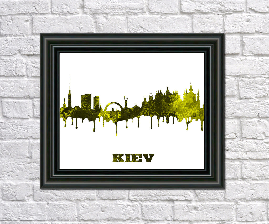 Kiev City Skyline Print Wall Art Poster Ukraine - OnTrendAndFab
