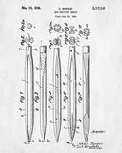 Knitting Needles Patent Print Craft Blueprint Sewing Room Poster - OnTrendAndFab