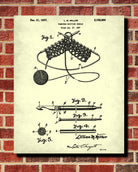 Knitting Needle Patent Print Sewing Room Poster Craft Blueprint - OnTrendAndFab