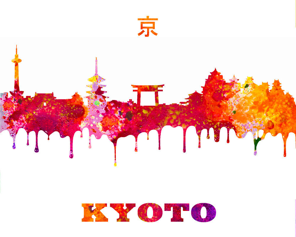 Kyoto City Skyline Print Wall Art Poster Japan - OnTrendAndFab