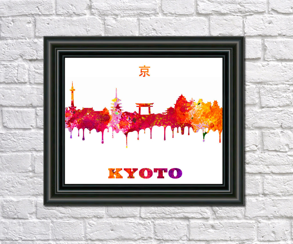 Kyoto City Skyline Print Wall Art Poster Japan - OnTrendAndFab