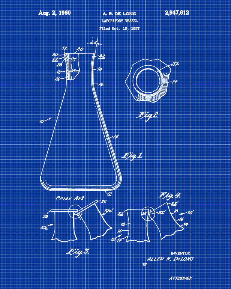 Laboratory Equipment Patent, Chemistry Print, Science Poster