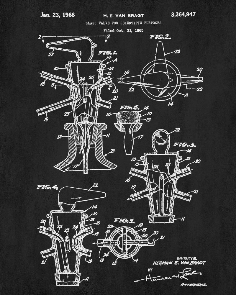 Laboratory Equipment Patent, Science Poster, Glassware Print