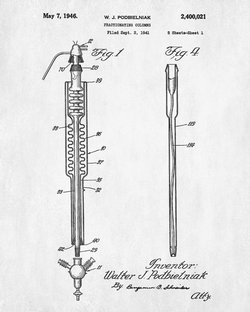 Laboratory Equipment Patent, Science Print, Glassware Poster