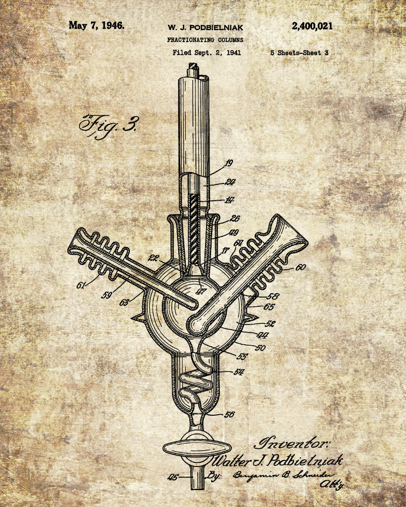 Laboratory Equipment Patent, Science Print, Glassware Poster