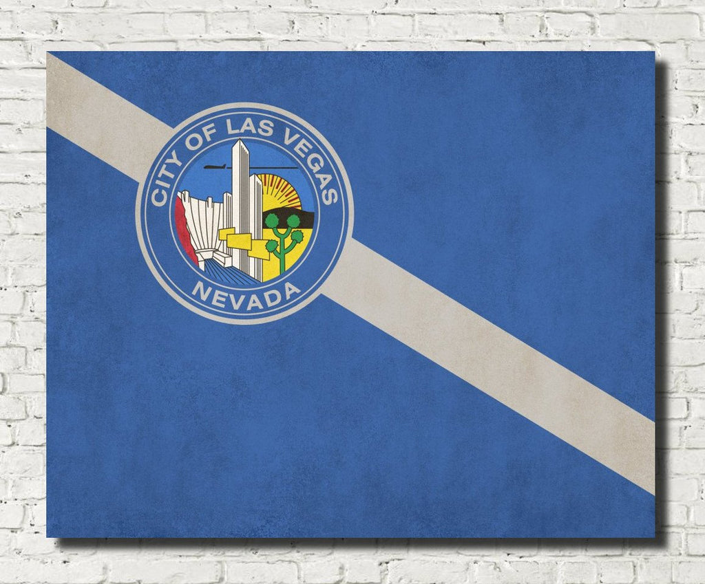 Las Vegas Nevada City Flag Print