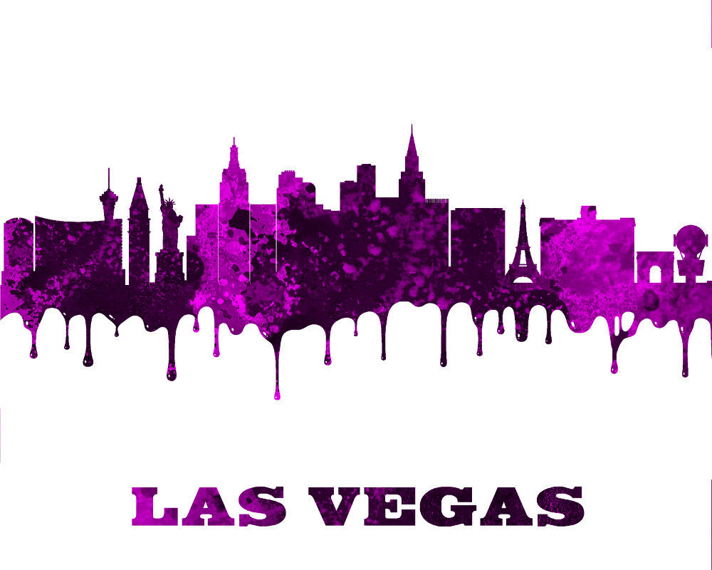 Las Vegas City Skyline Print Wall Art Poster Nevada - OnTrendAndFab