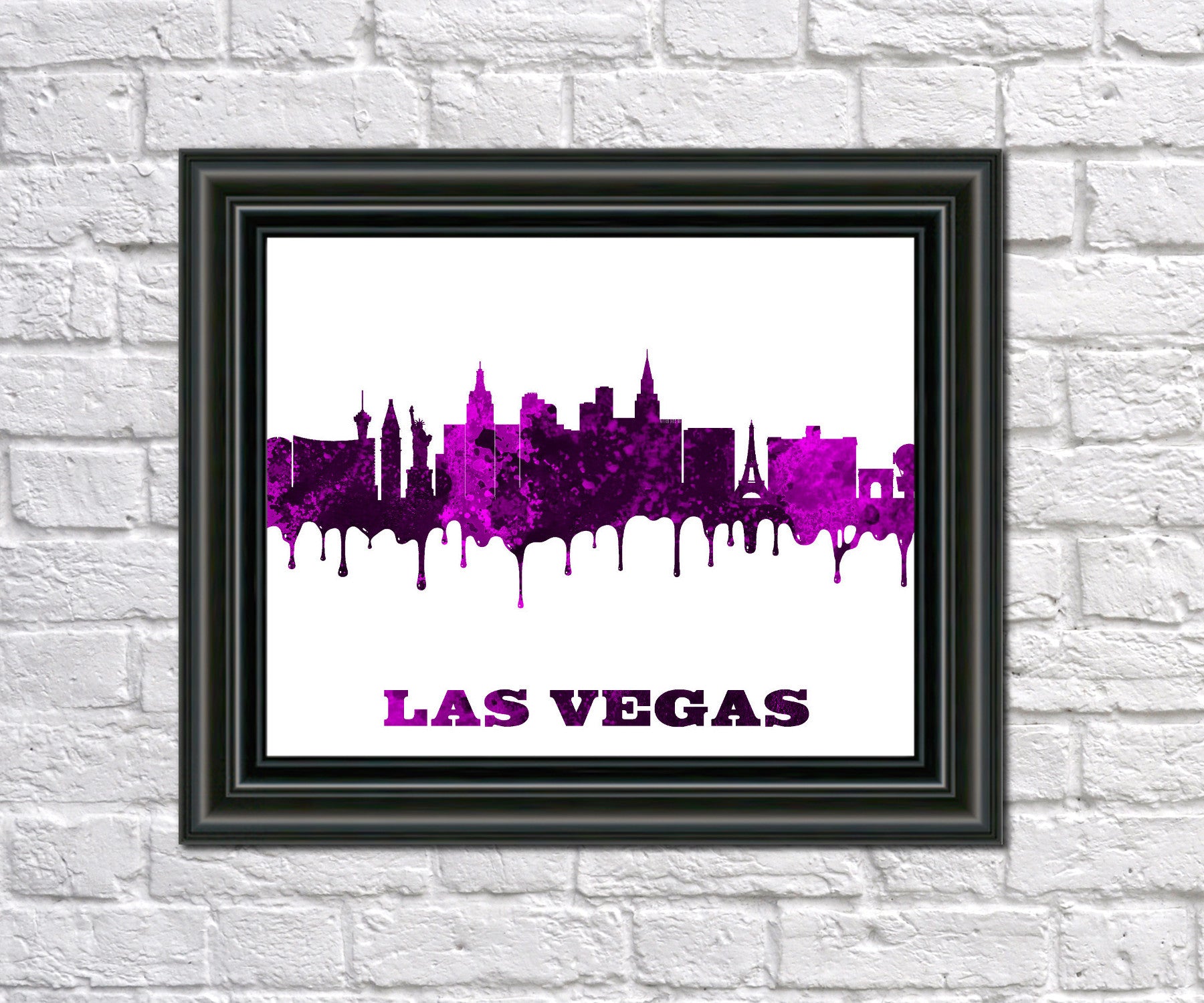 Las Vegas City Skyline Print Wall Art Poster Nevada - OnTrendAndFab