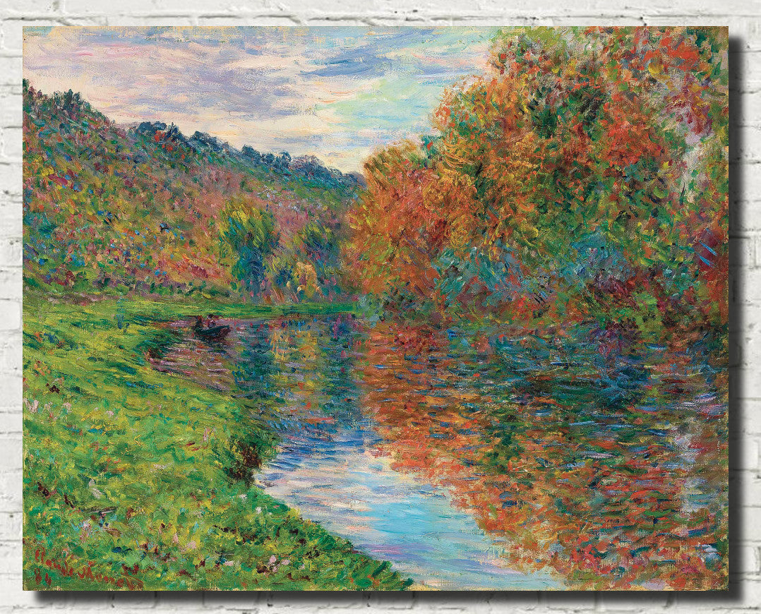 Claude Monet Fine Art Print, le bras de jeufosse automne