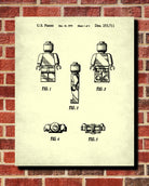 Lego Patent Print Toy Room Poster Building Brick Blueprint - OnTrendAndFab