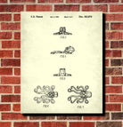 Lego Octopus Patent Print Animal Building Block Poster