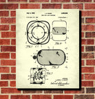 Life Buoy Patent Print Nautical Poster Sailing Decor