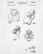 Life Jacket Patent Print Safety Equipment Sailing Poster