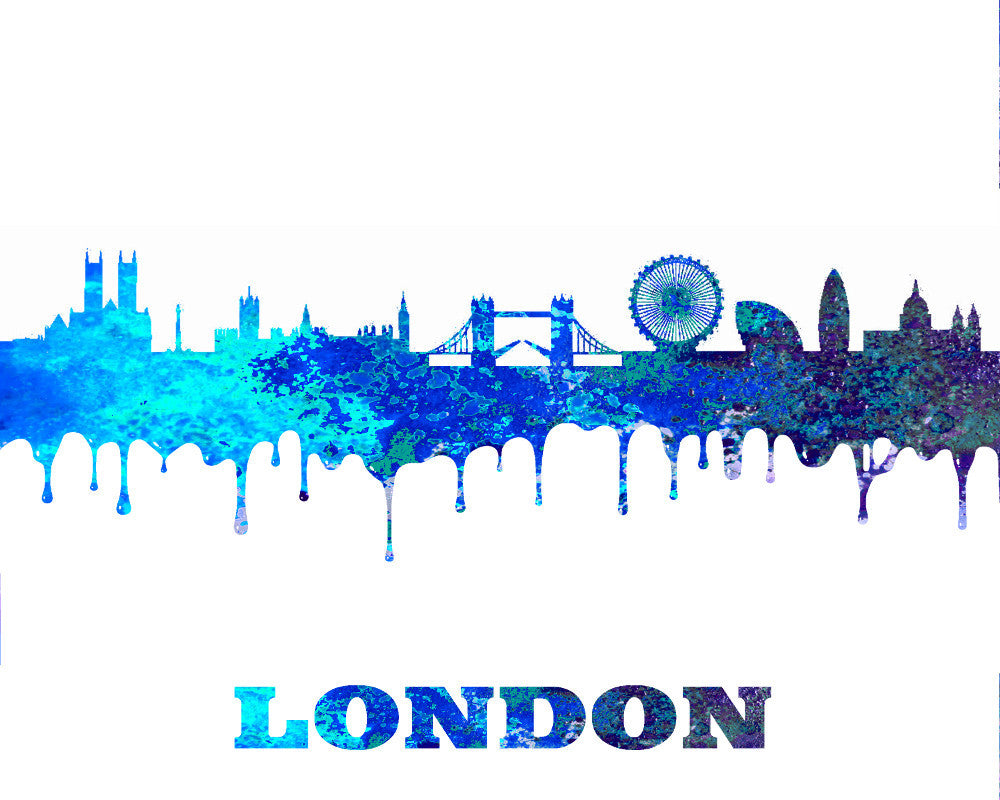 London City Skyline Print Wall Art Poster England - OnTrendAndFab
