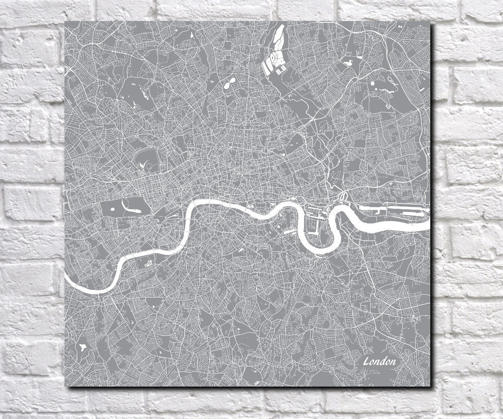 London City Street Map Print Modern Art Poster Home Decor - OnTrendAndFab