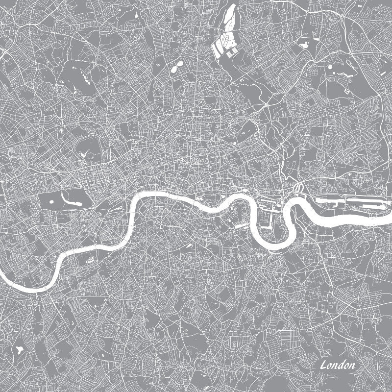 London City Street Map Print Modern Art Poster Home Decor - OnTrendAndFab