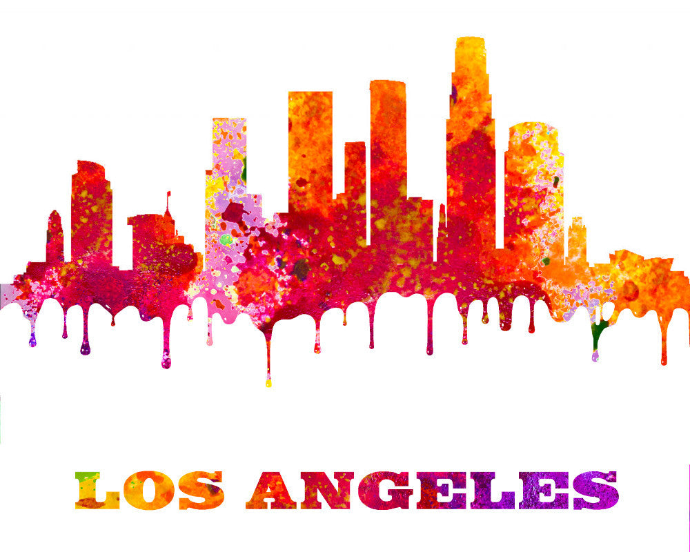 Los Angeles City Skyline Print Wall Art Poster California - OnTrendAndFab