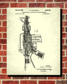 M16 Rifle Patent Gun Poster Firearm Art Weapons Print - OnTrendAndFab