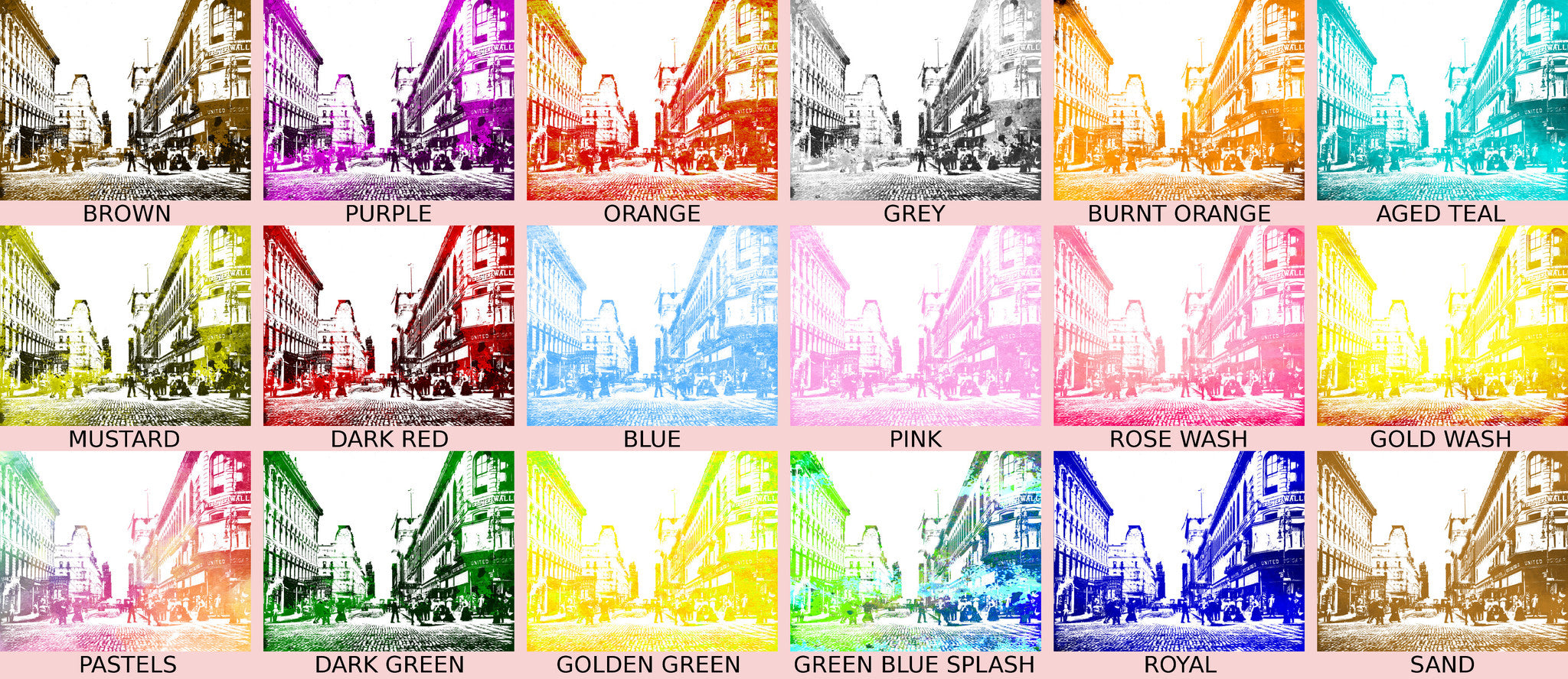 Madison Avenue Toledo City Skyline Print Landscape Poster Feature Wall Art