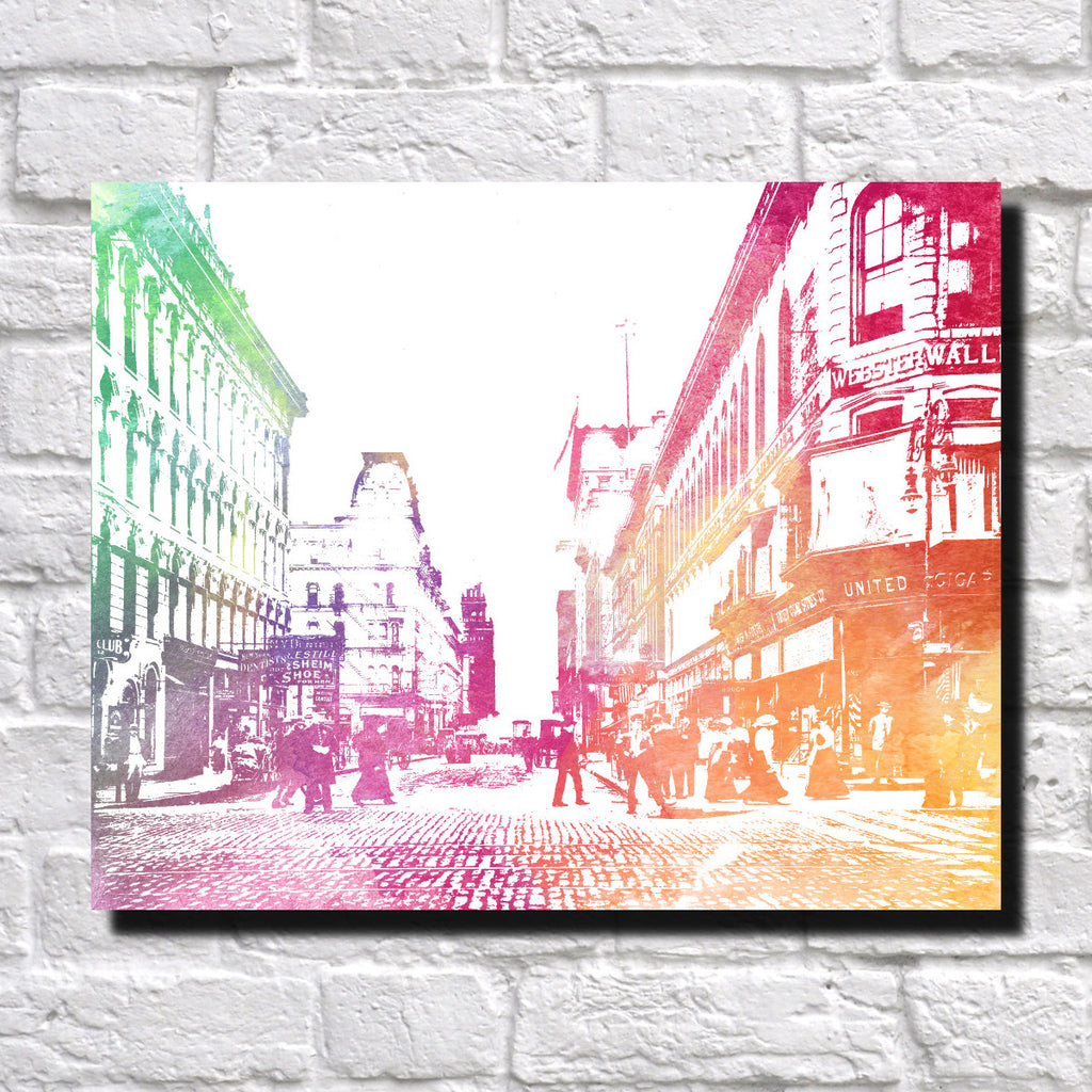 New Orleans Street Scene Print City Landscape Poster Feature Wall Art
