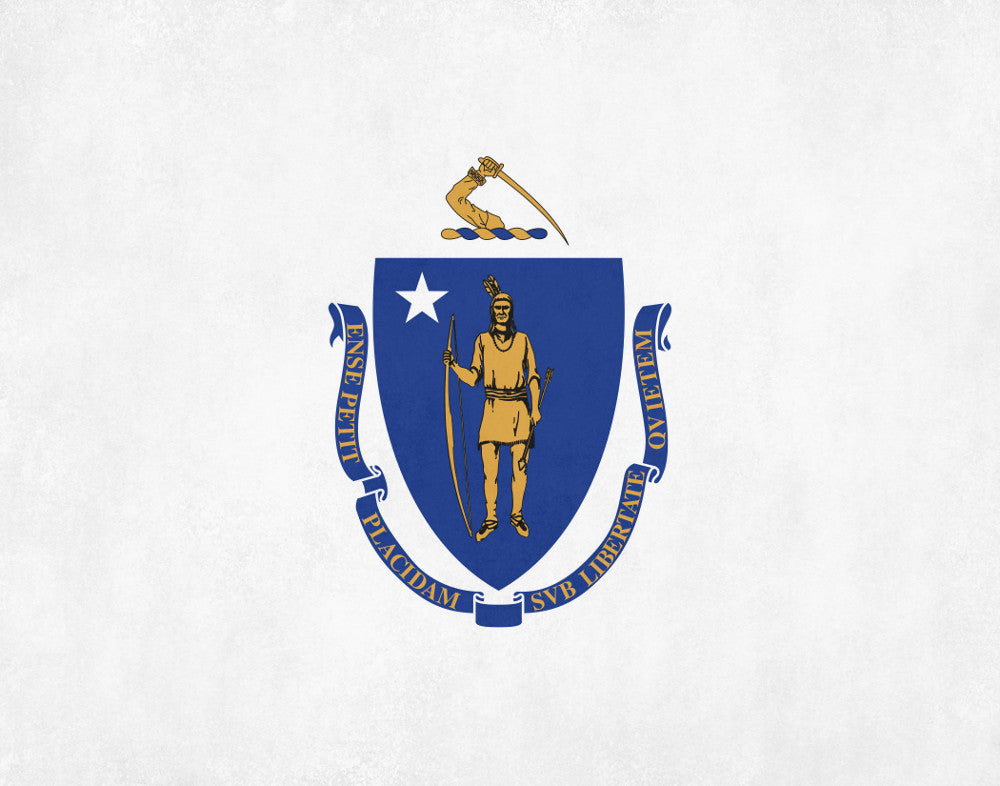 Massachusetts State Flag Print