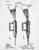 Hypodermic Syringe Patent Print Nurse Poster Medical Blueprint - OnTrendAndFab
