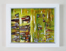 Abstract Landscape Painting Framed Original Art Mekong Market - OnTrendAndFab