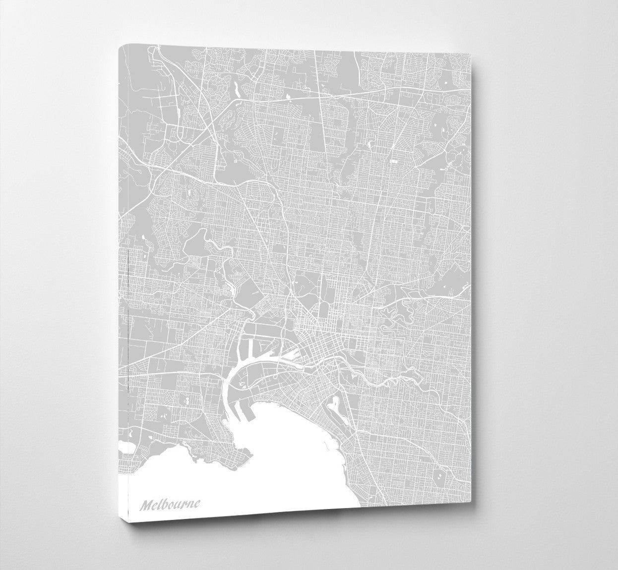 Melbourne City Street Map Print Feature Wall Art Poster