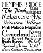 Memphis Neighbourhood Print Typography Scroll