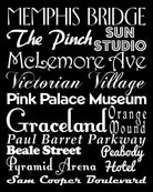 Memphis Neighbourhood Print Typography Scroll