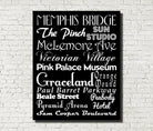Memphis Neighbourhood Print Typography Scroll