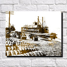 Sternwheeler Memphis Vintage Print City Landscape Poster Feature Wall Art