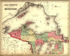 North Michigan State Map Print Vintage Poster Old Map as Art - OnTrendAndFab