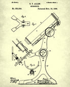 Microscope Patent Print Science Wall Art Poster - OnTrendAndFab